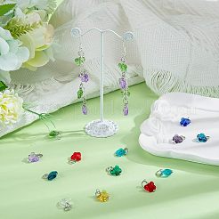 96 Stück facettierte transparente Glasanhänger in 12 Farben.&nbsp;GLAA-FH0001-50