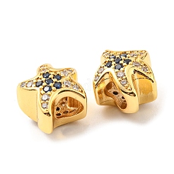Messing Mikro ebnen Zirkonia European Beads&nbsp;KK-M247-16G
