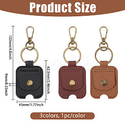 3 pz 3 colori PU cuoio portachiavi ciondolo decorazioni&nbsp;HJEW-GL0001-29