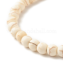 Bracciale elastico sintetico con stelle marine turchesi&nbsp;BJEW-JB07702-04