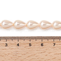 Fili di perle di imitazione di vetro opaco placcato galvanicamente&nbsp;EGLA-H113-09B-02