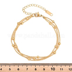 Mehrsträngige Armbänder mit Satellitenketten aus Edelstahl 304&nbsp;BJEW-B171-09G