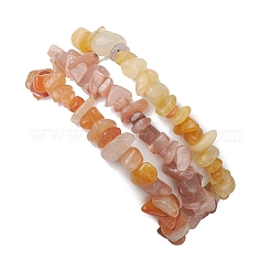 3 Uds. Conjuntos de pulseras elásticas con cuentas de Aventurina roja natural&nbsp;BJEW-JB10867