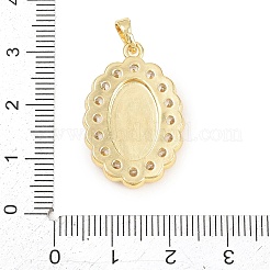 Ciondoli religiosi in ottone micro pavé con zirconi cubici trasparenti&nbsp;KK-D258-38G-05