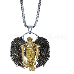 Collares con colgante de diosa con alas de ángel de aleación vintage&nbsp;WG7F3ED-01