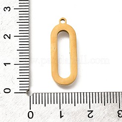 Hohle ovale Anhänger aus Edelstahl 304&nbsp;STAS-Q348-05G