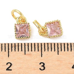 Quadratischen Messing Micro Pave Zirkonia Anhänger&nbsp;KK-I355-16G