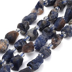 Fili di perle di sodalite naturale grezza&nbsp;GG-CBA0B77-A01-02