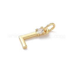 Ciondoli in ottone con pavé di zirconi chiari&nbsp;KK-A273-01G-L