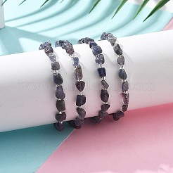 Pulseras de chips de iolita natural para mujer&nbsp;BJEW-H623-01S-03