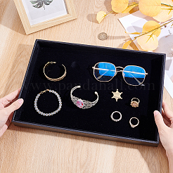 Mit Samt überzogene Holztabletts für Schmuck&nbsp;ODIS-BBC0001-10