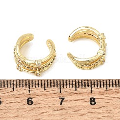 Orecchini da donna con polsino in ottone con micro pavé di zirconi cubici&nbsp;CU-CBAE7DF-23G