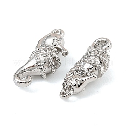 Breloques en laiton avec zircone cubique de micro pave&nbsp;KK-C155-23P