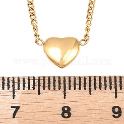 Collana da donna con ciondolo a cuore in acciaio inossidabile 304 e catena intrecciata.&nbsp;SA-D001-05G