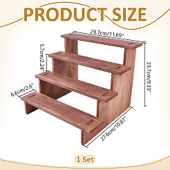 Espositori porta-action figure in legno a 4 livello&nbsp;ODIS-WH0038-306B
