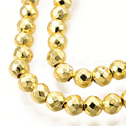 Chapelets de perles en hématite synthétique sans magnétique&nbsp;G-Q465-16G