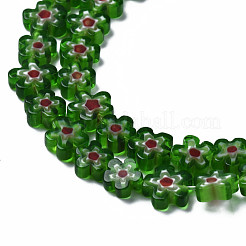 Millefiori a mano fili di perline di vetro&nbsp;LAMP-J035-6mm-27