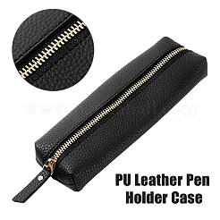Étui porte-stylo en cuir pu à imprimé litchi&nbsp;AJEW-WH0415-89B