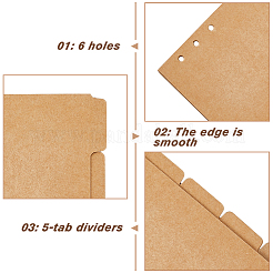 A6 5-Blatt-Papierbinder-Trennblätter&nbsp;DIY-WH0308-508A-01