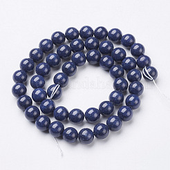 Natur Mashan Jade runde Perlen Stränge&nbsp;G-D263-4mm-XS09