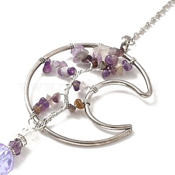 Amethyst-Anhänger-Dekoration&nbsp;AJEW-P098-05P