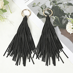 2 porte-clés pendentif pompon en cuir PU&nbsp;FIND-CL0002-41D