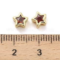 Laiton avec perles en zircone&nbsp;KK-H527-17G