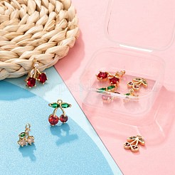 8 Stk. Messing Micro Pave klar Zirkonia Charms&nbsp;KK-LS0001-38