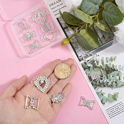 12 Stück 6 Stile Messing Kristall Strass Verbinder Charms&nbsp;KK-HY0004-27