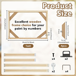 Cadre en bois pour peinture à l'huile&nbsp;DIY-WH0671-376B