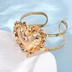 Bracelets manchettes en alliage et fer pour femmes&nbsp;BJEW-F501-04KCG
