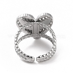Accesorios de anillo de puño abierto de acero inoxidable 304 que no se deslustran&nbsp;LS-STAS-C053-07P