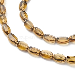 Chapelets de perles en verre électroplaqué&nbsp;EGLA-K015-12B