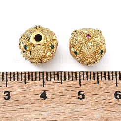 Perline zirconi micro pave  in ottone&nbsp;KK-D224-11G