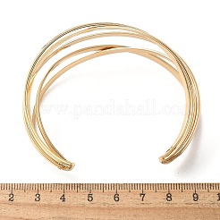 Bracelets manchette en fer électrophorèse&nbsp;BJEW-M057-07G