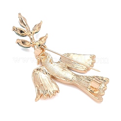 Friedenstaube mit Blatt Emaille-Anstecknadeln&nbsp;JEWB-G044-01G