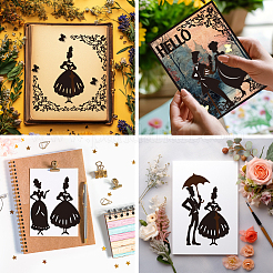 Stanzschablonen aus Karbonstahl im Retro-Stil „Gentleman & Lady“&nbsp;DIY-WH0309-3072