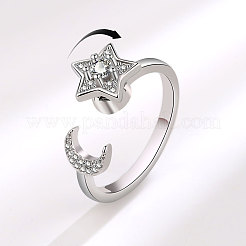 Anelli di polsino in zircone chiaro con micro pavè di ottone&nbsp;FS-WG6F62A-01