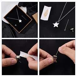1 collana con catena a cavo con ciondolo a forma di stella in acciaio inossidabile per ceneri&nbsp;NJEW-CN0001-18P