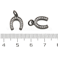 Cz Messing Micro Pave Zirkonia Hufeisen Charme&nbsp;ZIRC-L018-13B