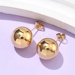 Pendientes de botón de acero inoxidable 304&nbsp;EJEW-U060-02C-G