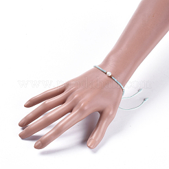 Bracelets de perles tressées en fil de nylon ajustable&nbsp;BJEW-JB04375-05