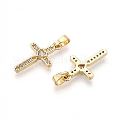 Ottone micro spianare pendenti zirconi&nbsp;KK-T070-77G