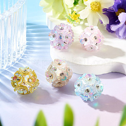 Handgemachte Strass-Pave-Perlen aus Ton&nbsp;CLAY-TAC0015-02A