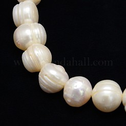 Fili di perle di perle d'acqua dolce coltivate naturali&nbsp;PEAR-L001-F-14-01