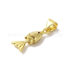 Pendentifs avec zircon cubiques à micro-pavés en laiton&nbsp;KK-H487-23G-01