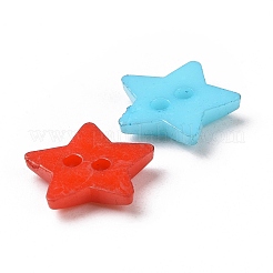 2-Loch-Acryl-Stern-12 mm Pullover Kinder Kleidung Zubehör&nbsp;X-BUTT-E053-M
