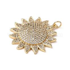 Pendentifs avec zircon cubiques à micro-pavés en laiton&nbsp;KK-A264-01G