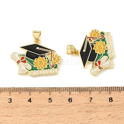 Anhänger aus Messing und Emaille zur Abschlusszeit&nbsp;KK-CBAF2EC-03G-C05