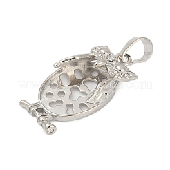 Colgante de latón cabochon ajustes&nbsp;KK-S521-17A-P
